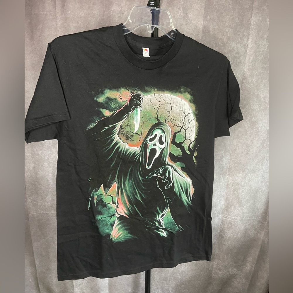 Black Graphic Tee with Ghostface Design NWOT